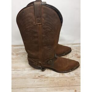 Masterson RB920 Western Leather Rodeo Cowboy Boots Pointed Toe Tips Women's 7M